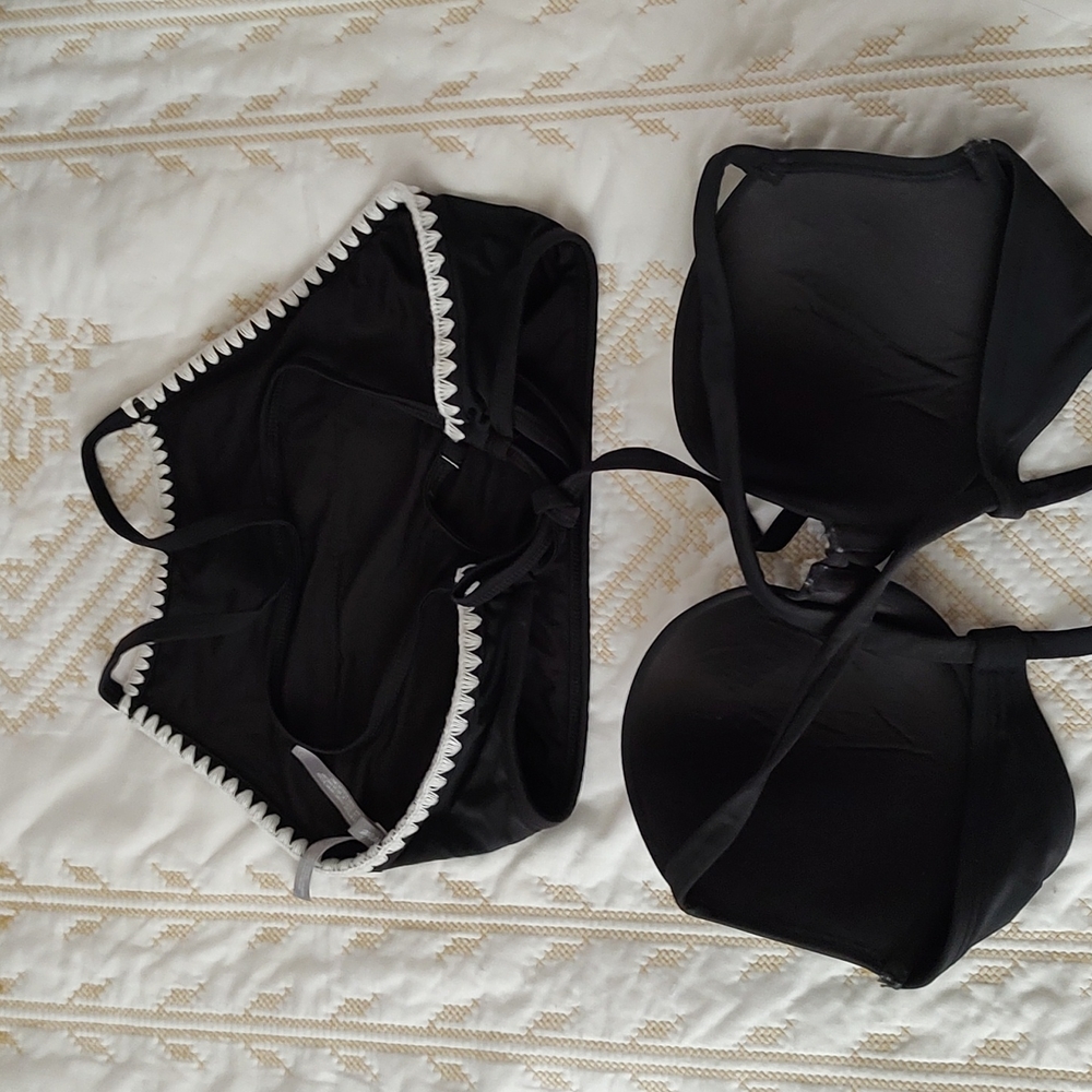 Two black Aerie bikini tops - Picture 2 of 4